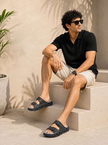 Grey Colourblock Casual Flip-flop for Men