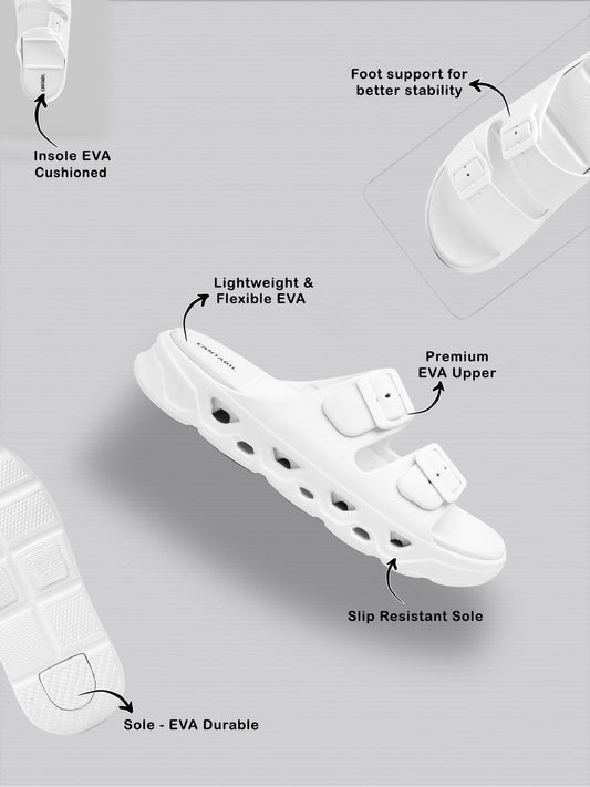 White Colourblock Casual Flip-flop for Men