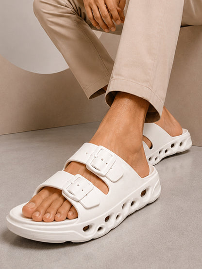 White Colourblock Casual Flip-flop for Men