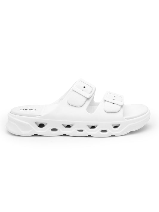 White Colourblock Casual Flip-flop for Men