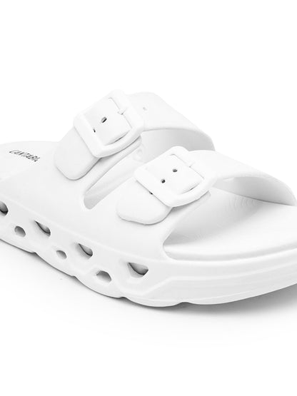 White Colourblock Casual Flip-flop for Men