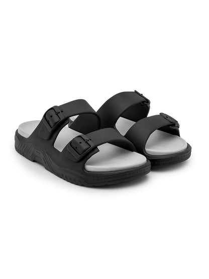 Black & Grey Colourblock Casual Flip-flop for Men