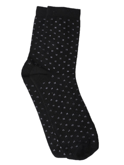 Men's Black Basic Crew Length Socks -Pack of 5