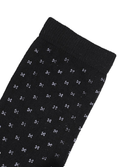 Men's Black Basic Crew Length Socks -Pack of 5