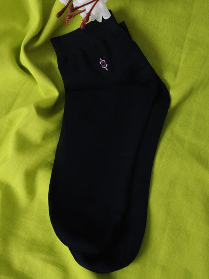 Men's Black Basic Ankle length Socks -Pack of 5