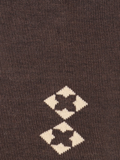 Men's Brown Basic Crew length Socks -Pack of 5