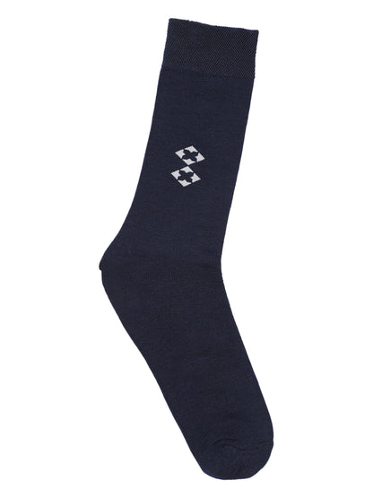 Men's Navy Blue Basic Crew length Socks -Pack of 5