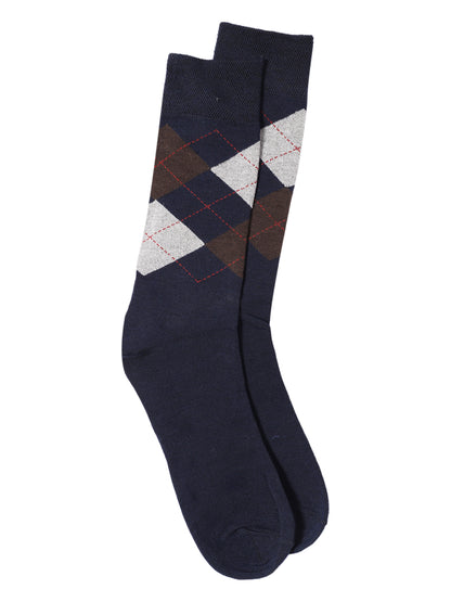 Men's Navy Blue Basic Crew length Socks -Pack of 5