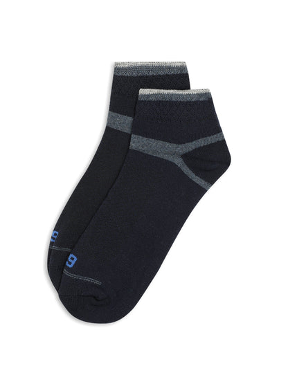 Men's Black Basic Ankle length  Terry Socks -Pack of 5