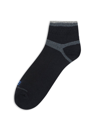 Men's Black Basic Ankle length  Terry Socks -Pack of 5