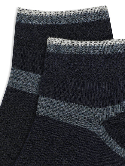 Men's Black Basic Ankle length  Terry Socks -Pack of 5