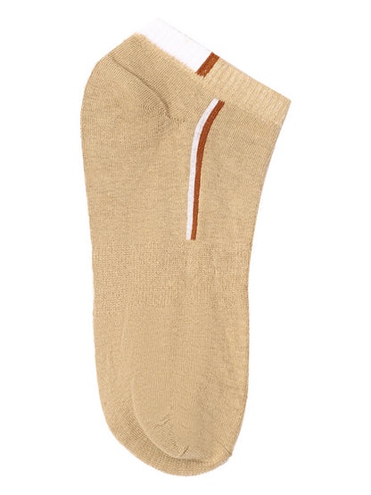 Men's Beige Basic Ankle length Socks -Pack of 5