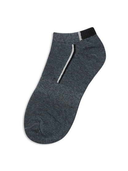 Men's Grey Melange Basic Ankle length  Socks -Pack of 5