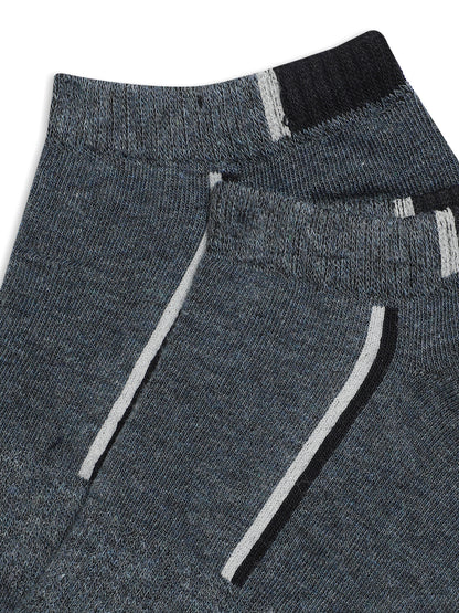 Men's Grey Melange Basic Ankle length  Socks -Pack of 5