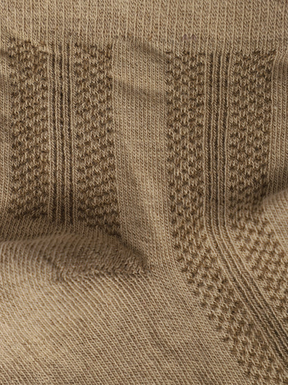 Men's Beige Basic Ankle length Socks -Pack of 5