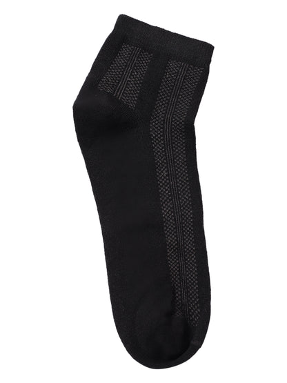 Men's Black Basic Ankle length Socks -Pack of 5