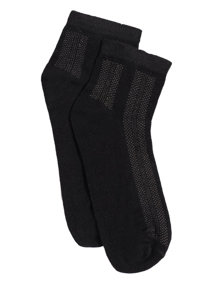 Men's Black Basic Ankle length Socks -Pack of 5