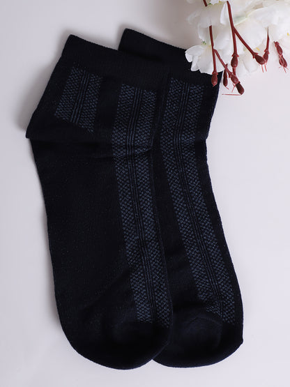 Men's Navy Blue Basic Ankle length Socks -Pack of 5