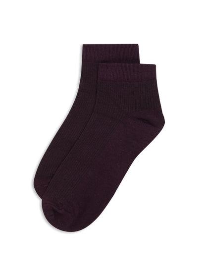 Men Set of 5 Burgundy Ankle Length Socks