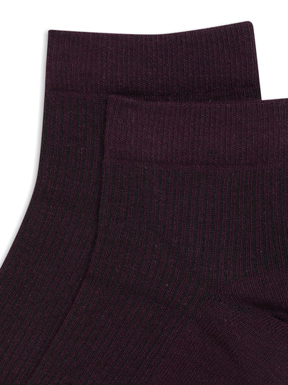 Men Set of 5 Burgundy Ankle Length Socks