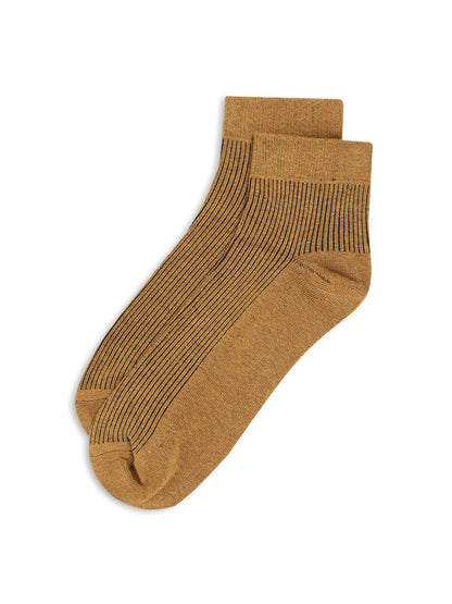 Men Set of 5 Mustard Ankle Length Socks