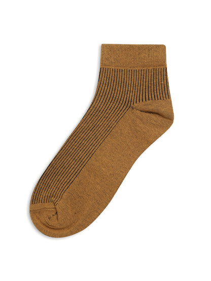 Men Set of 5 Mustard Ankle Length Socks