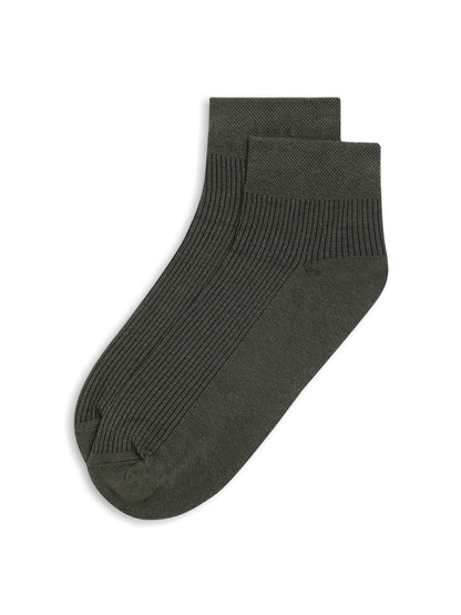 Men Set of 5 Olive Ankle Length Socks