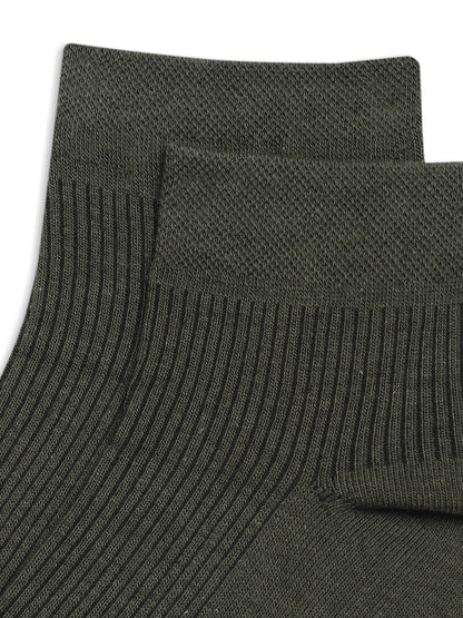 Men Set of 5 Olive Ankle Length Socks