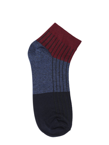 Men's Maroon Fashion Ankle length  Terry Socks -Pack of 5