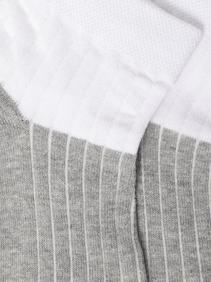 Men's White Fashion Ankle length  Terry Socks -Pack of 5