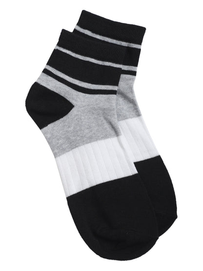 Men's Grey Melange Fashion Ankle length  Socks -Pack of 5