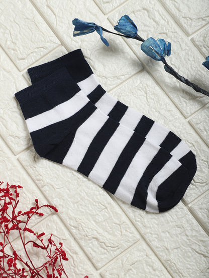Men's Navy Blue Fashion Ankle length Socks -Pack of 5