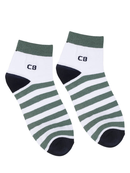 Men's Sage Green Fashion Ankle length Socks -Pack of 5