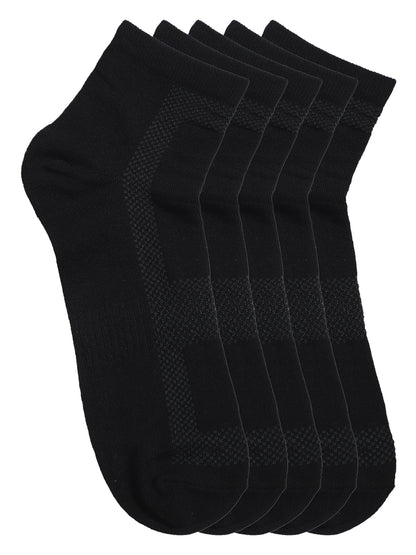 Cantabil Men Pack of 5 Black Socks (7121559814283)