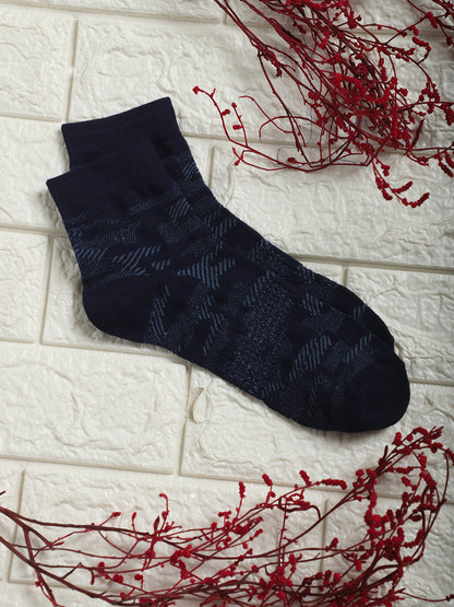 Men's Navy Blue Fashion Ankle length Socks -Pack of 5