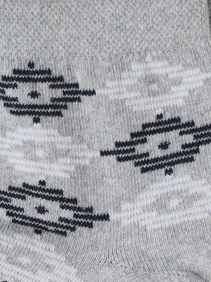 Men's Grey Melange Fashion Ankle length Socks -Pack of 5