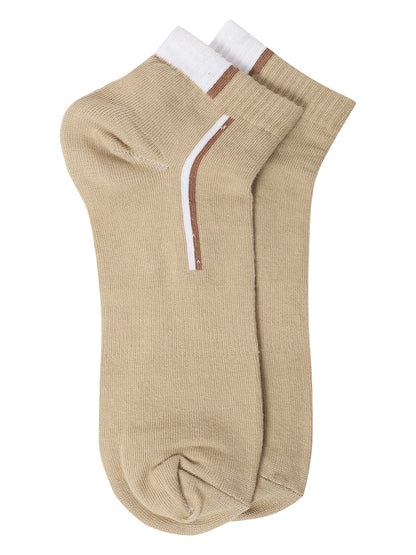 Men's Beige Fashion Ankle length  Socks -Pack of 5