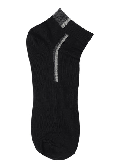 Men's Black Fashion Ankle length  Socks -Pack of 5