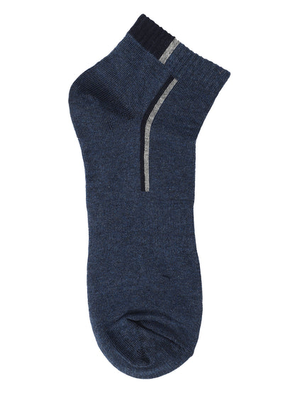 Men's Navy Fashion Ankle length  Socks -Pack of 5