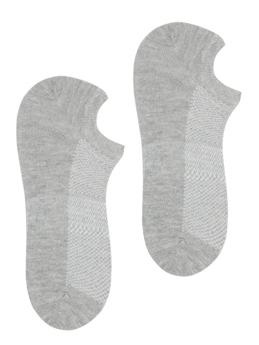 Men's Grey Melange Fashion No Show / Loafer Socks -Pack of 5