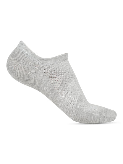 Men's Grey Melange Fashion No Show / Loafer Socks -Pack of 5