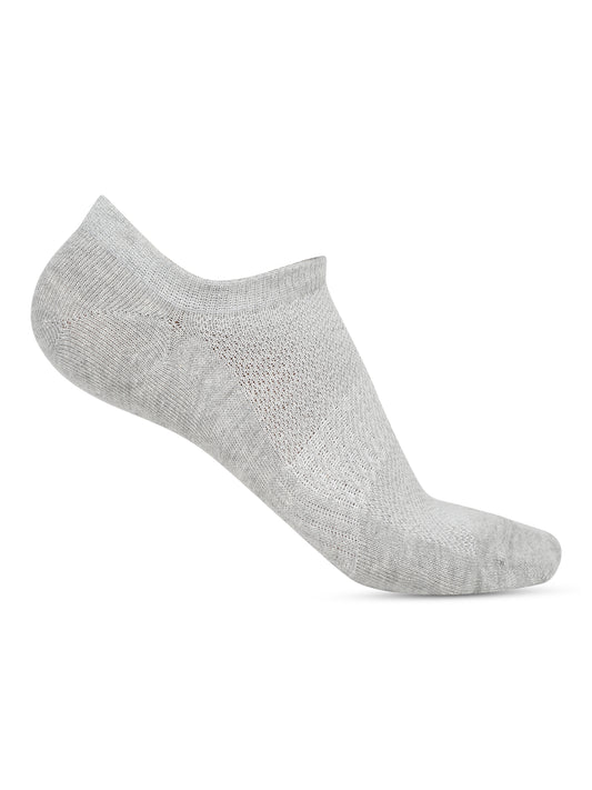 Men's Grey Melange Fashion No Show / Loafer Socks -Pack of 5