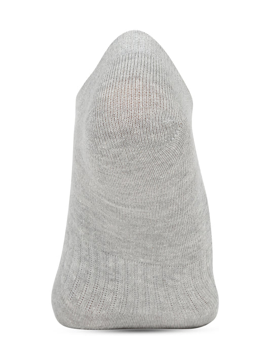 Men's Grey Melange Fashion No Show / Loafer Socks -Pack of 5