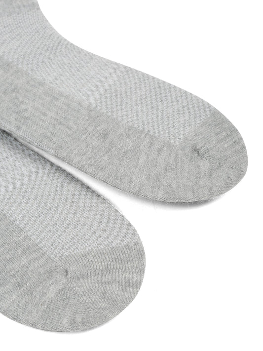 Men's Grey Melange Fashion No Show / Loafer Socks -Pack of 5