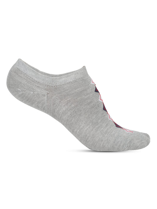 Men's Grey Melange Fashion No Show / Loafer Socks -Pack of 5