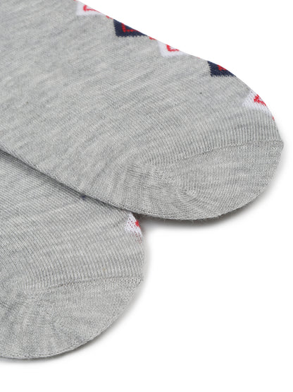Men's Grey Melange Fashion No Show / Loafer Socks -Pack of 5
