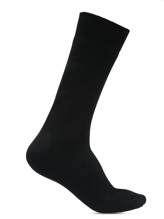 Men's Black Basic Crew length Socks -Pack of 3