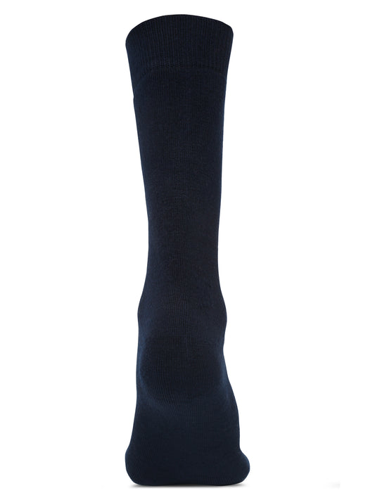 Men's Navy Blue Basic Crew length Socks -Pack of 3