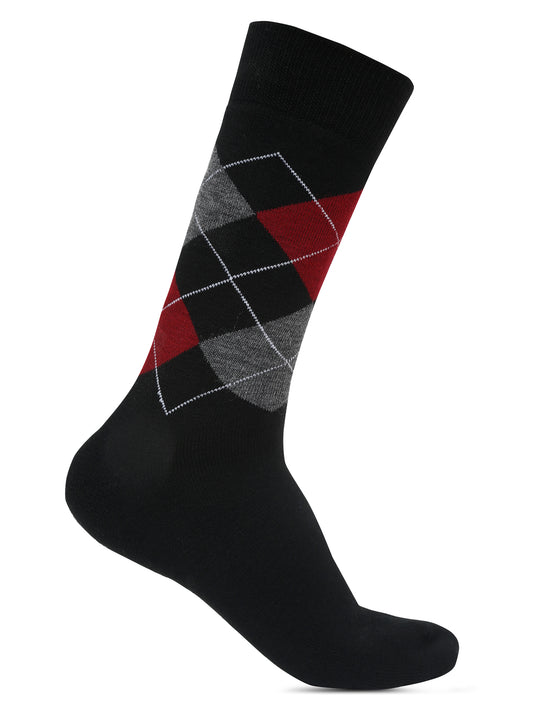 Men's Black Basic Crew length Socks -Pack of 3