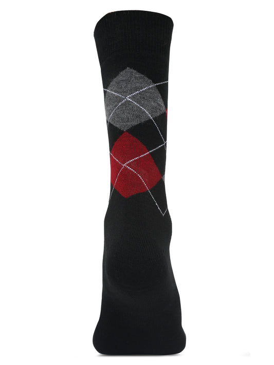 Men's Black Basic Crew length Socks -Pack of 3